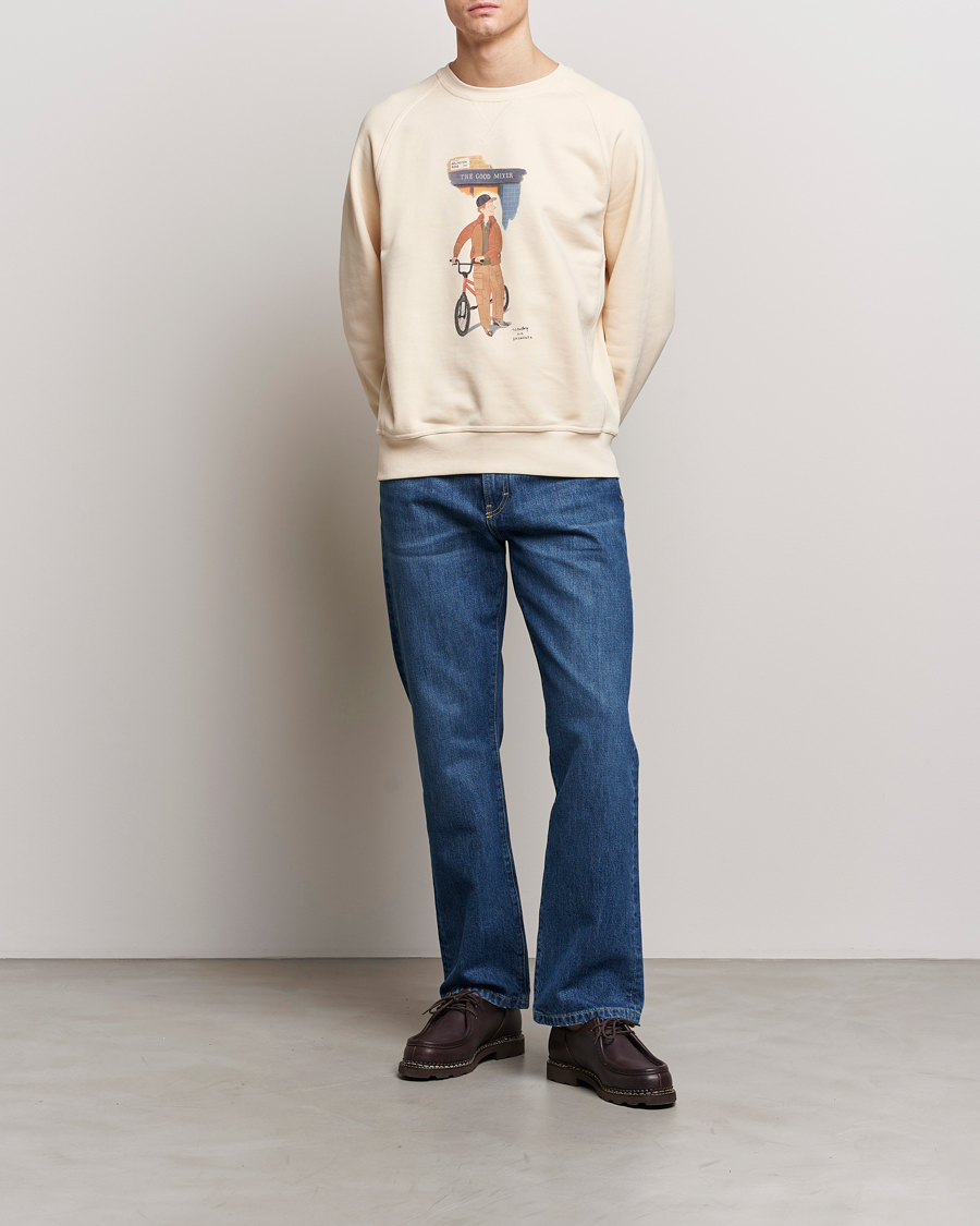 Hombres | Jerséis y prendas de punto | Baracuta | Slowboy Colourmen Cotton Crew Neck Butter