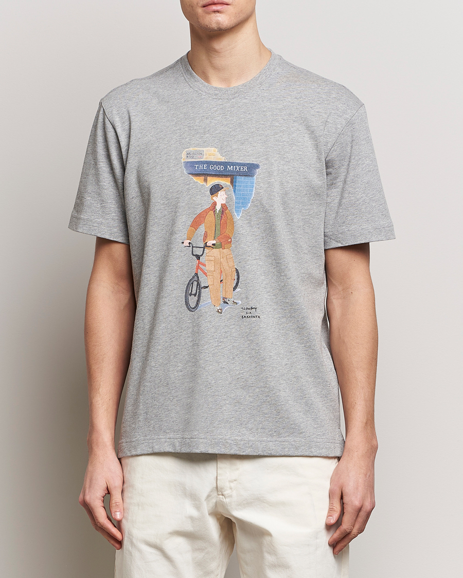 Hombres | Camisetas | Baracuta | Slowboy Arlington Cotton T-Shirt Grey Melange