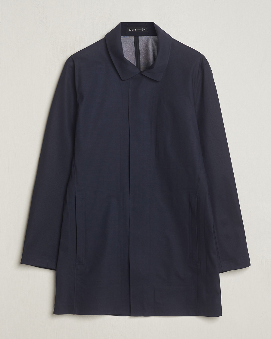 Hombres | Abrigos y chaquetas | UBR | Sky Fall Savile Waterproof Wool Coat Dark Navy