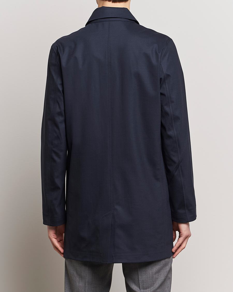 Hombres | Abrigos y chaquetas | UBR | Sky Fall Savile Waterproof Wool Coat Dark Navy