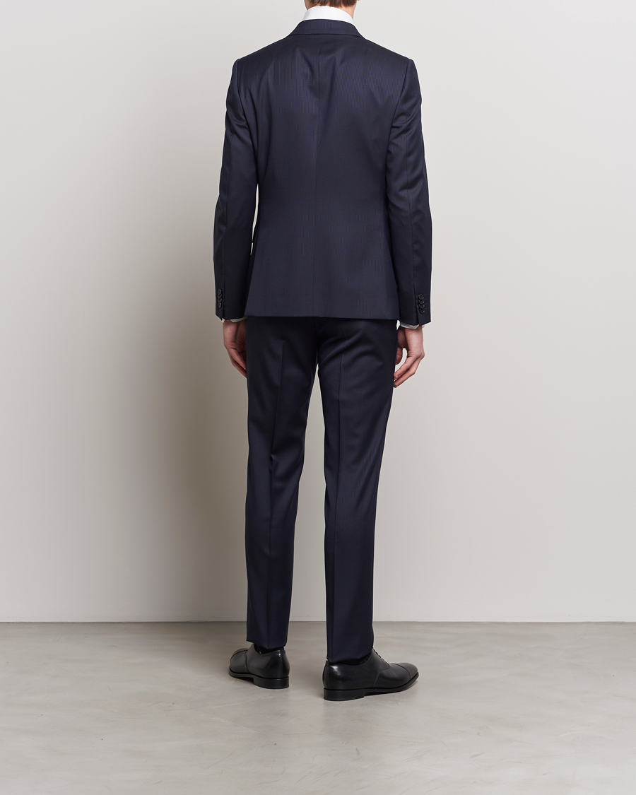 Hombres | Trajes | Zegna | Tailored Wool Striped Suit Navy