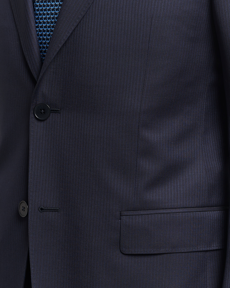 Hombres | Trajes | Zegna | Tailored Wool Striped Suit Navy