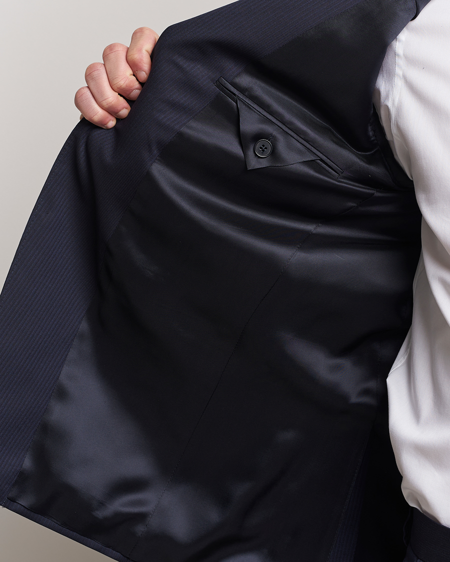 Hombres | Trajes | Zegna | Tailored Wool Striped Suit Navy