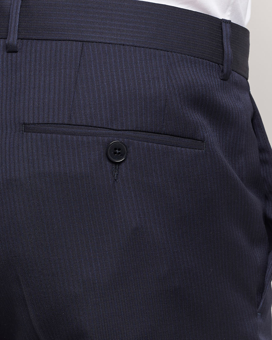 Hombres | Trajes | Zegna | Tailored Wool Striped Suit Navy