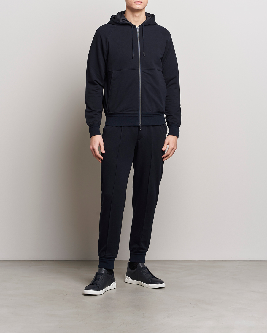 Hombres | Pantalones | Zegna | Cotton Stretch Joggers Navy