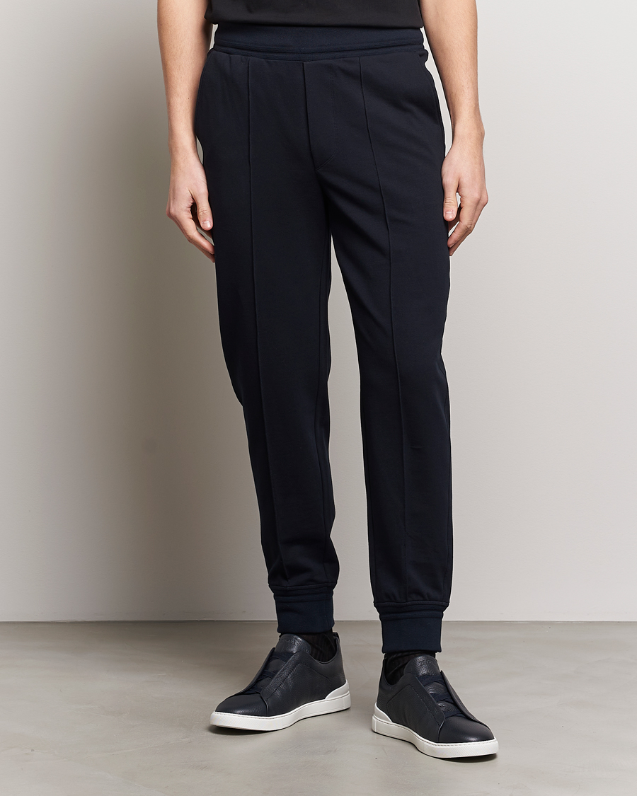 Hombres | Pantalones | Zegna | Cotton Stretch Joggers Navy
