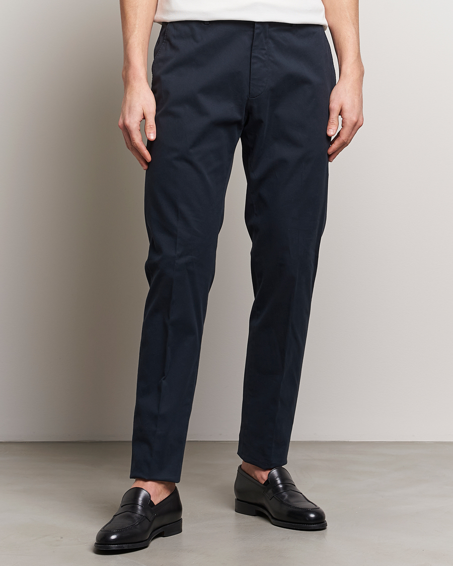 Hombres | Pantalones | Zegna | Premium Cotton Chinos Navy