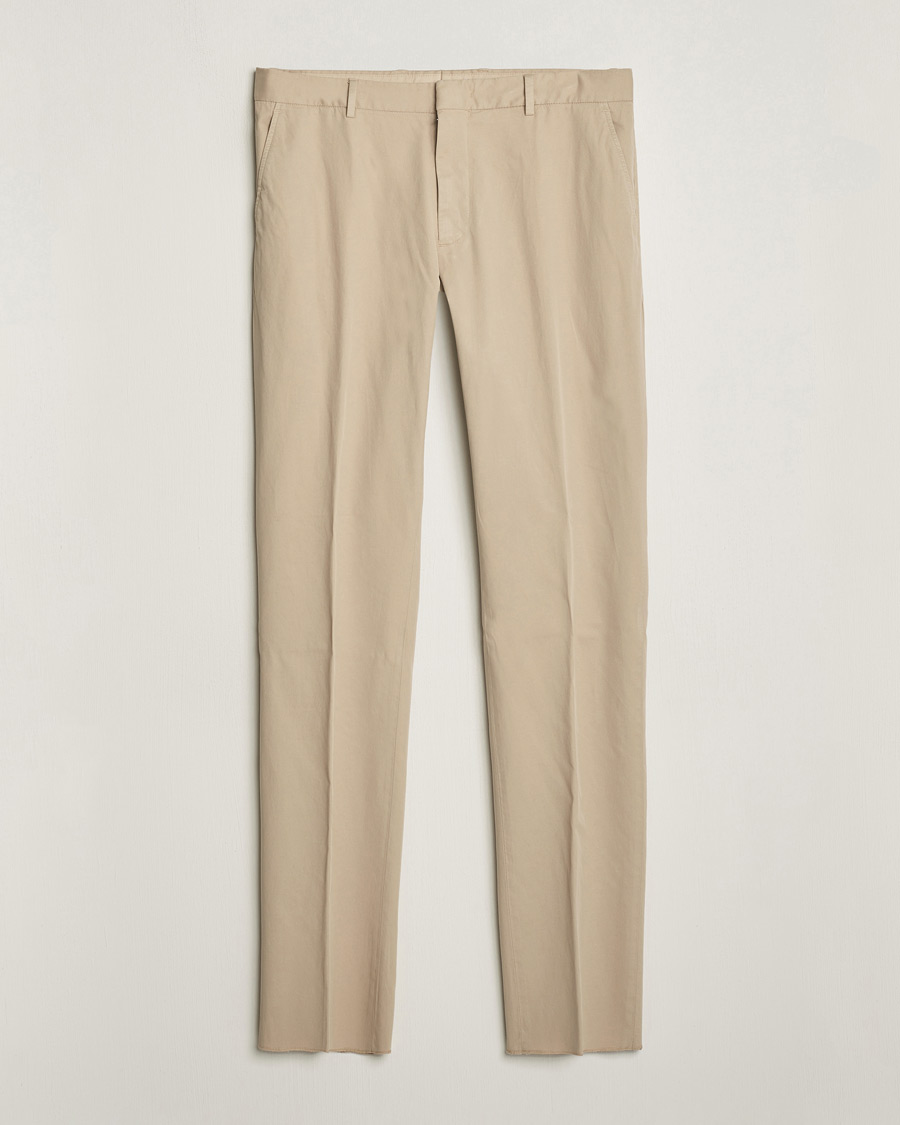 Hombres | Pantalones | Zegna | Premium Cotton Chinos Beige