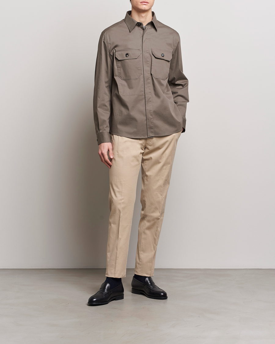 Hombres | Pantalones | Zegna | Premium Cotton Chinos Beige