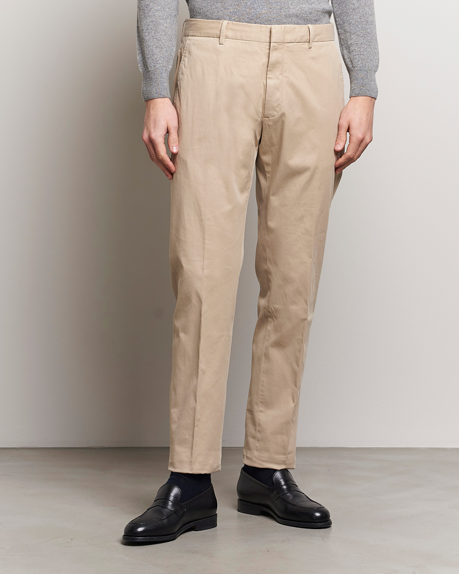 Hombres | Pantalones | Zegna | Premium Cotton Chinos Beige