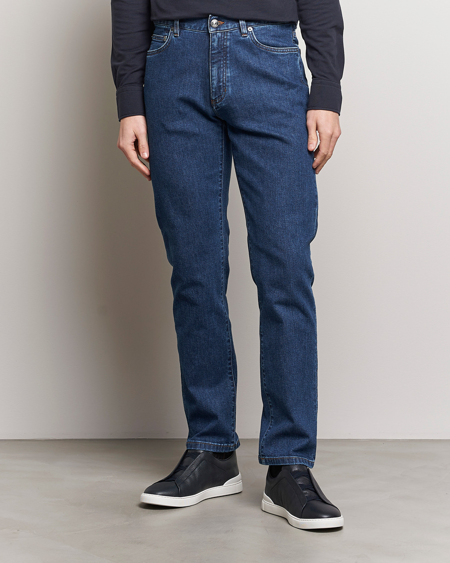 Hombres | Italian Department | Zegna | Slim Fit 5-Pocket Jeans Stone Wash