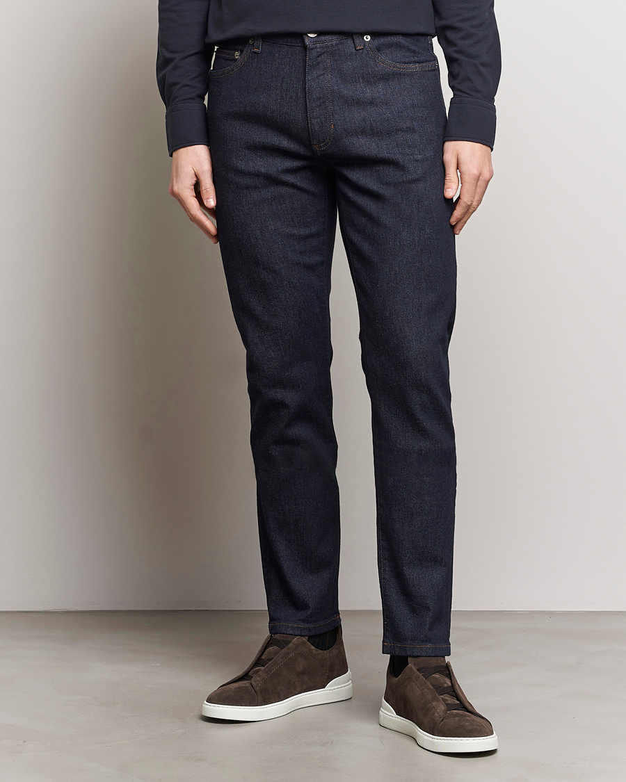 Hombres | Italian Department | Zegna | Slim Fit 5-Pocket Jeans Dark Indigo