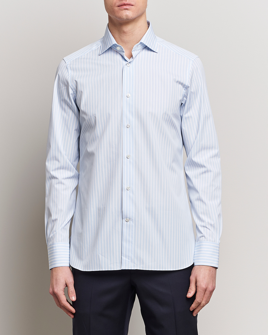 Hombres | Camisas | Zegna | Slim Fit Dress Shirt Light Blue Stripe