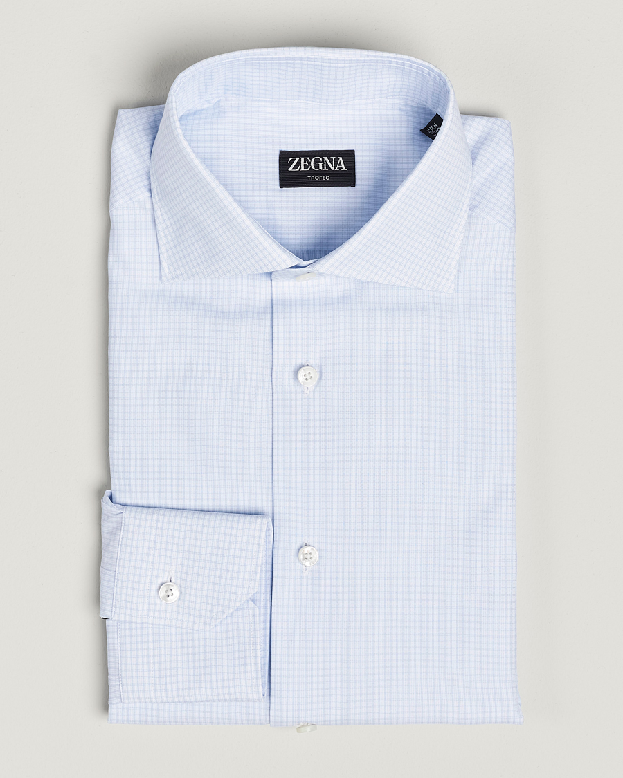 Hombres | Camisas | Zegna | Slim Fit Dress Shirt Light Blue Check