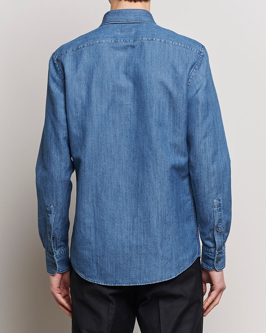 Hombres | Camisas | Zegna | Slim Fit Denim Shirt Stone Wash