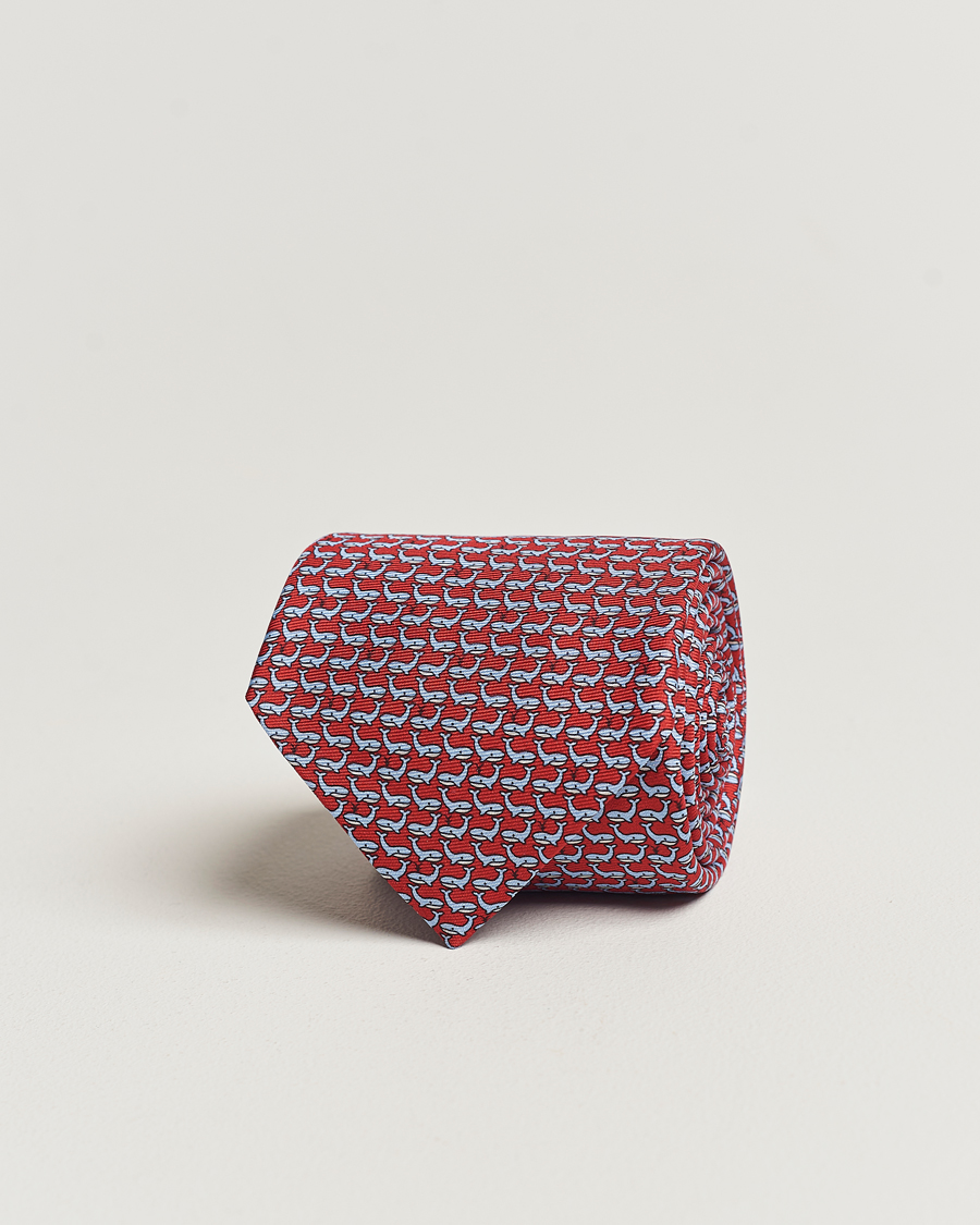 Hombres | Zegna Animal Print Silk Tie Red | Zegna | Animal Print Silk Tie Red