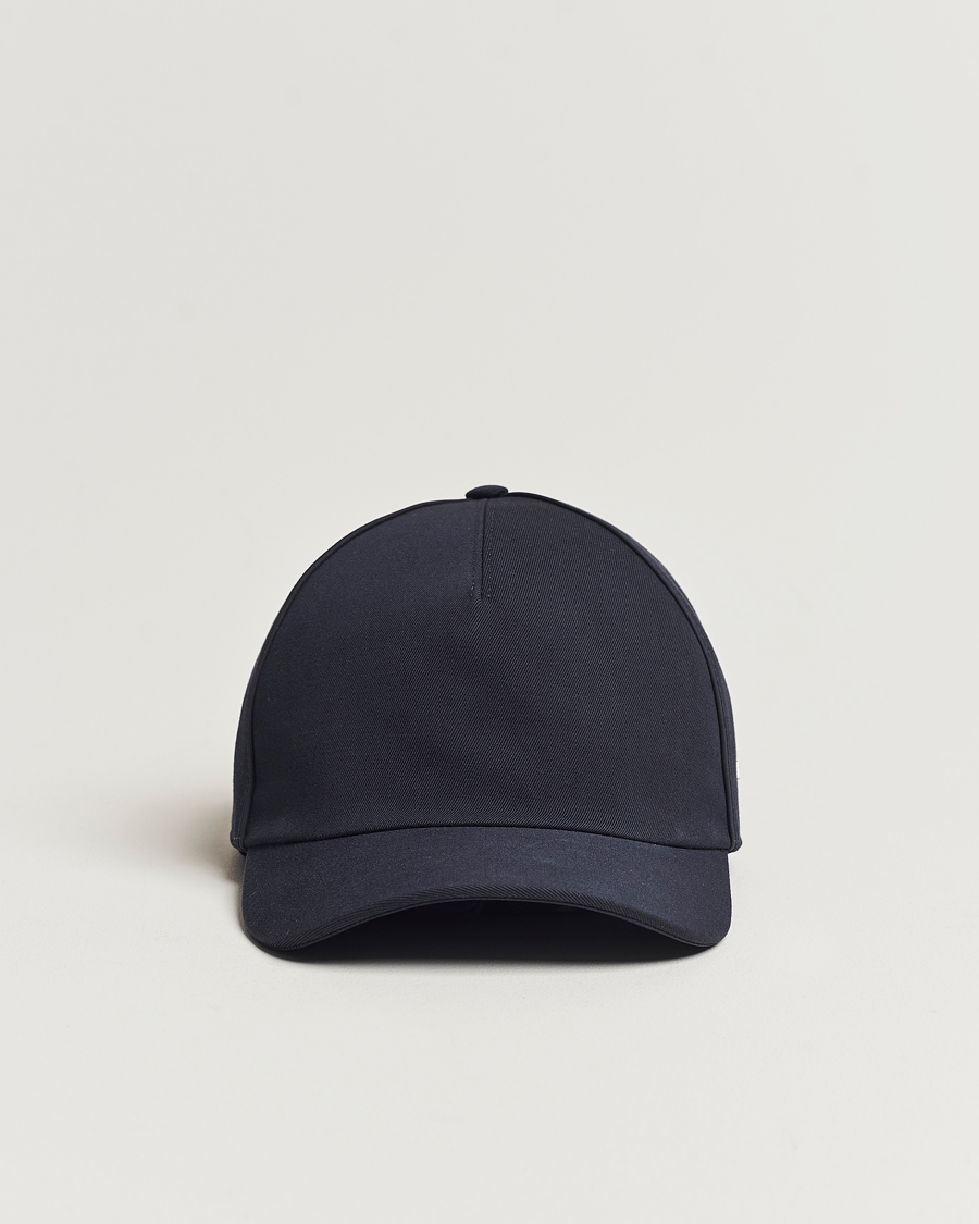 Hombres | Zegna Cotton/Wool Baseball Cap Navy | Zegna | Cotton/Wool Baseball Cap Navy