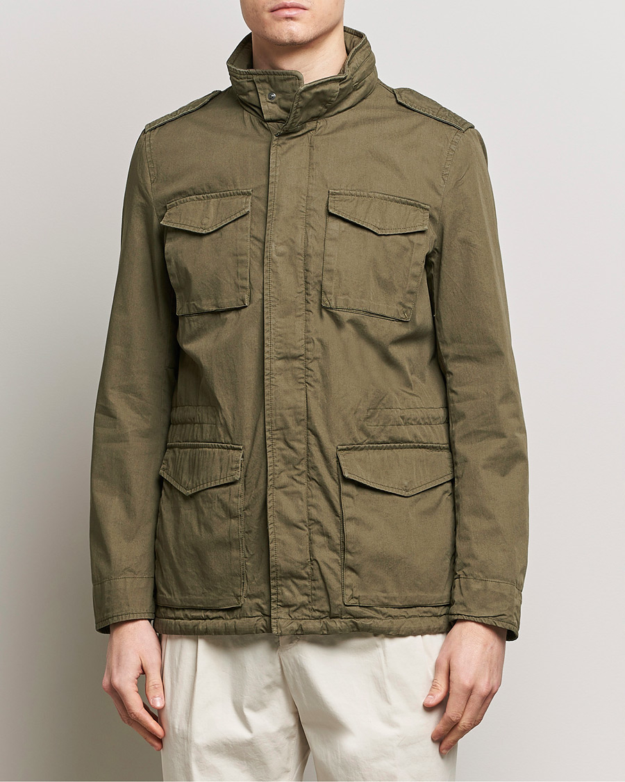 Hombres | Abrigos y chaquetas | Herno | Cotton Field Jacket Military