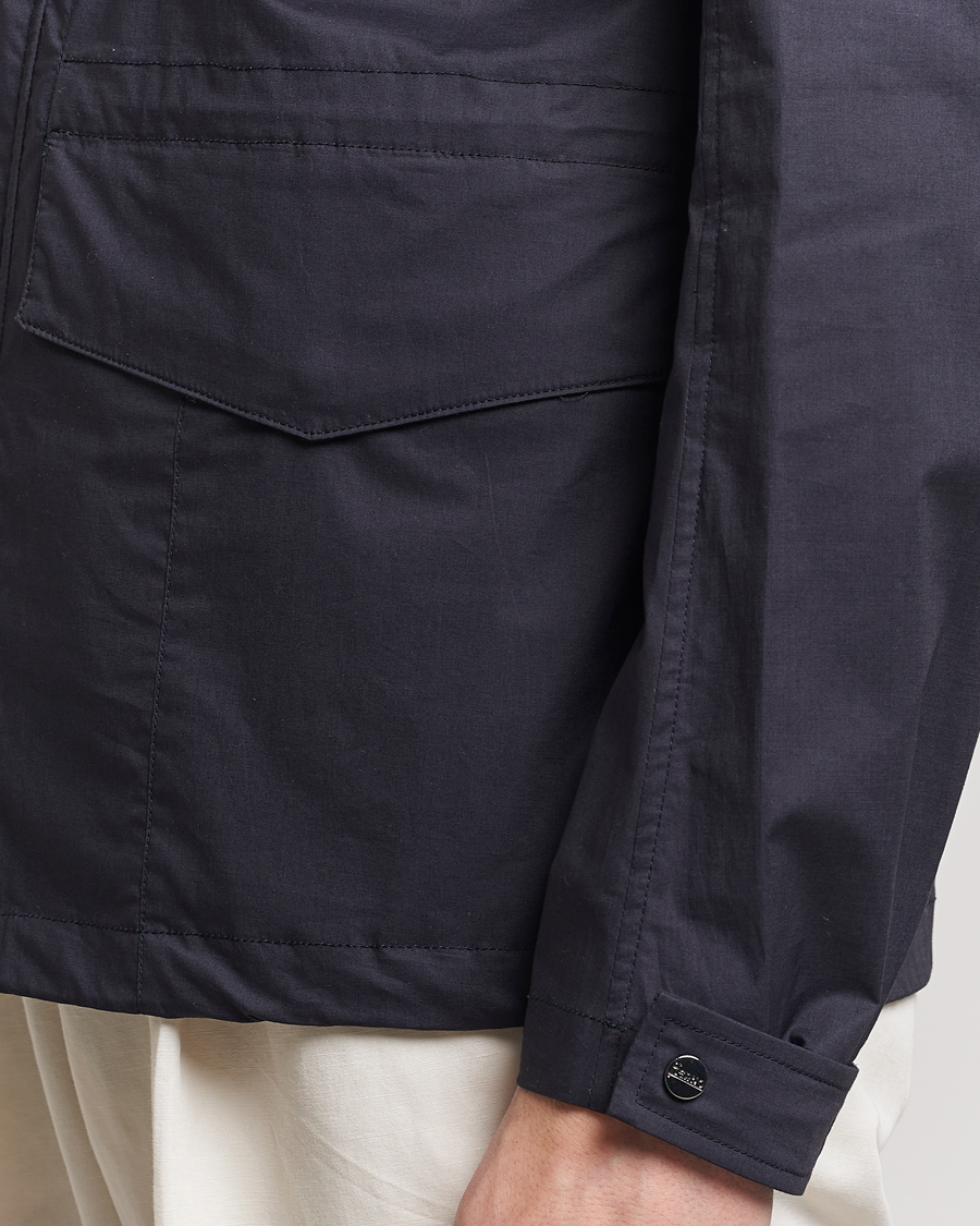 Hombres | Abrigos y chaquetas | Herno | Lightwieght Cotton Field Jacket Navy