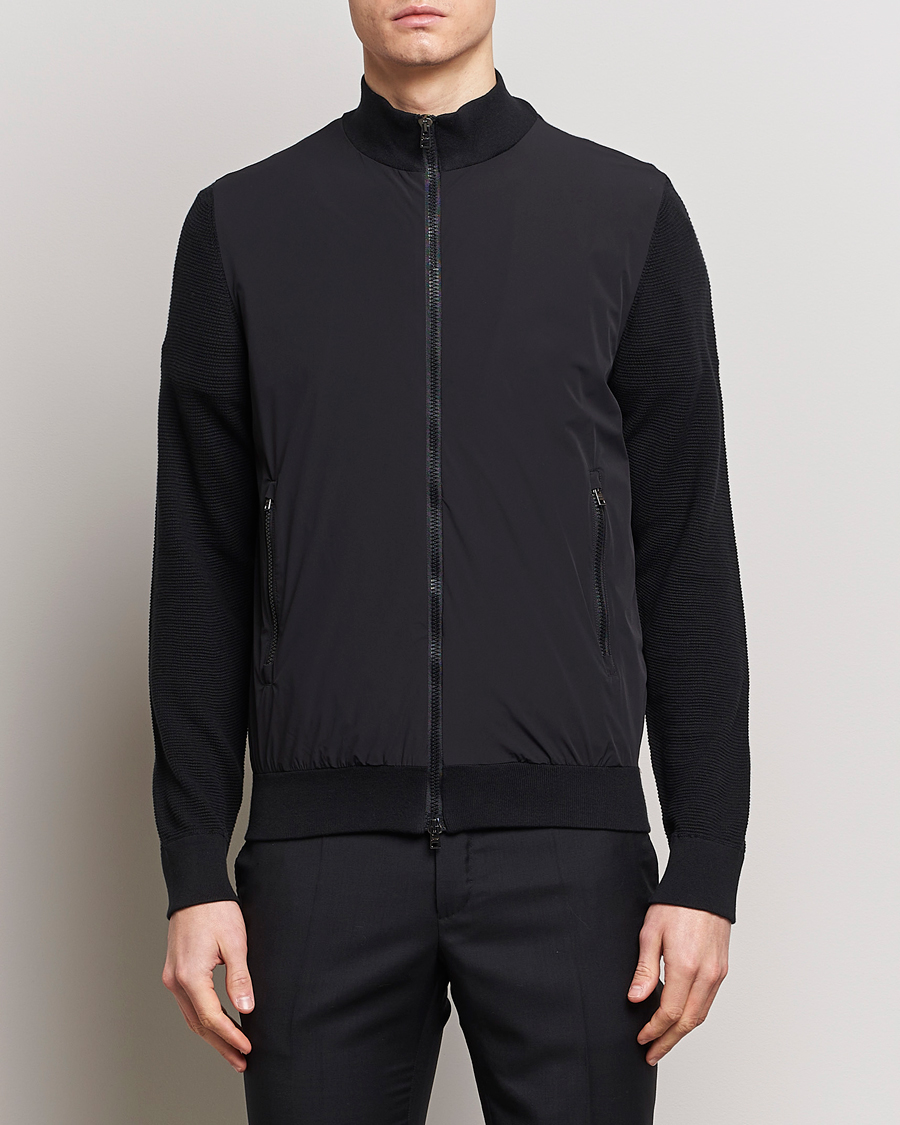 Hombres | Italian Department | Herno | Hybrid Knit Jacket Black