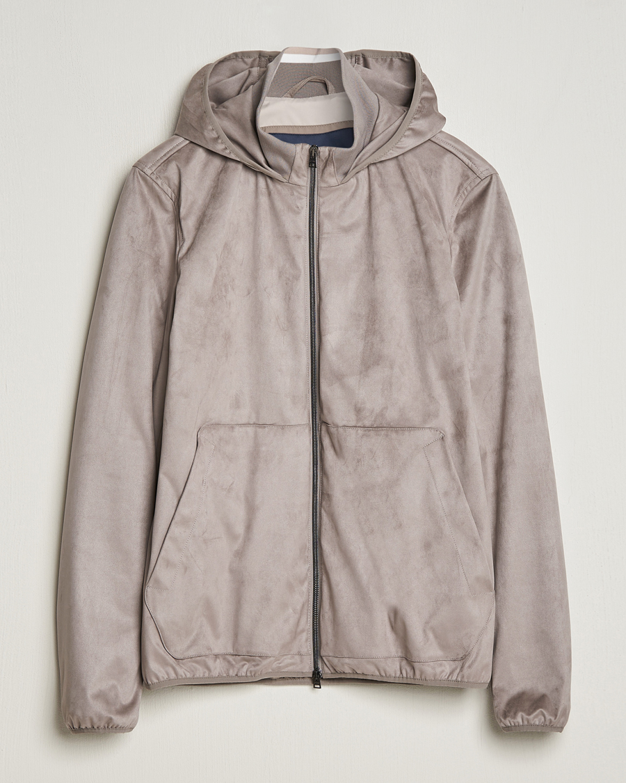 Hombres | Abrigos y chaquetas | Herno | Faux Suede Bomber Jacket Grey