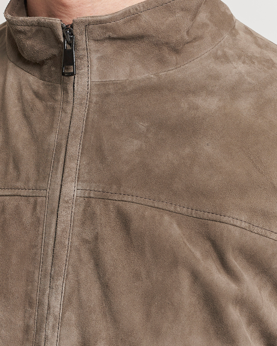 Hombres | Abrigos y chaquetas | Herno | Suede Jacket Brown