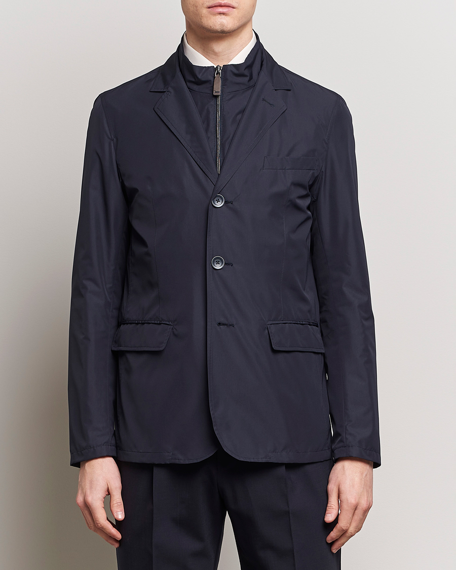 Hombres | Abrigos y chaquetas | Herno | Lightweight Zip Blazer Navy