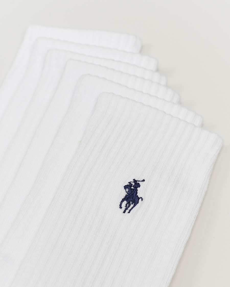 Hombres | Calcetines diarios | Polo Ralph Lauren | 6-Pack Sport Crew Sock White