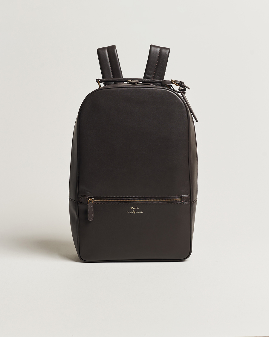 Hombres | Polo Ralph Lauren Leather Backpack Dark Brown | Polo Ralph Lauren | Leather Backpack Dark Brown