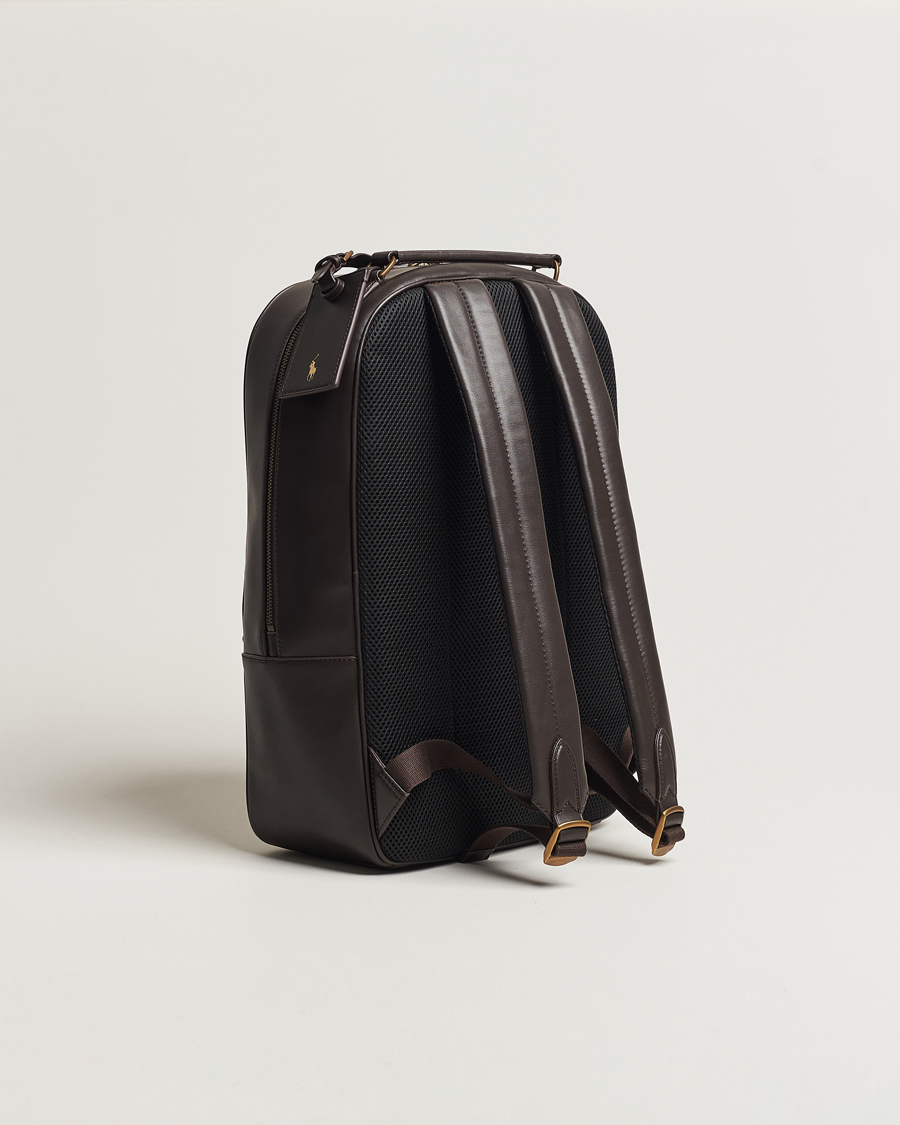 Hombres | Polo Ralph Lauren Leather Backpack Dark Brown | Polo Ralph Lauren | Leather Backpack Dark Brown