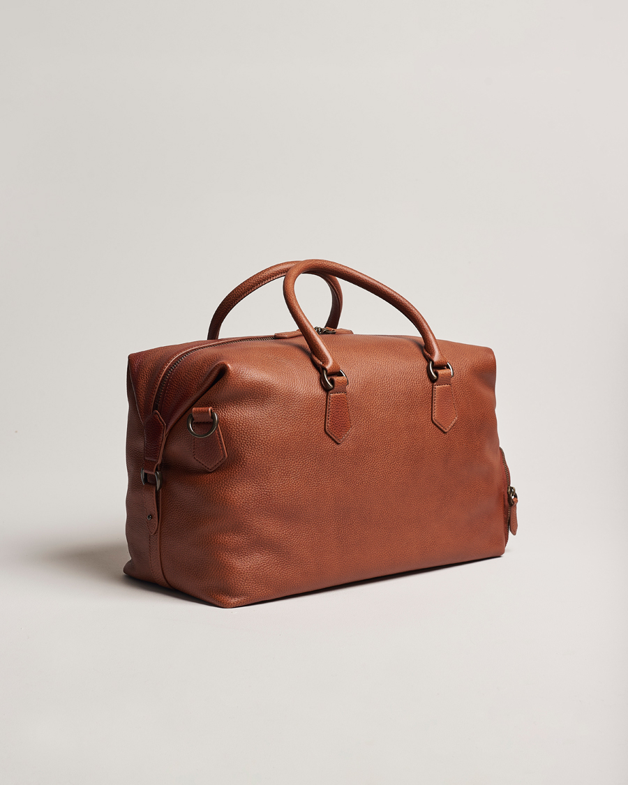 Hombres |  | Polo Ralph Lauren | Pebble Leather Duffle Bag Saddle Brown