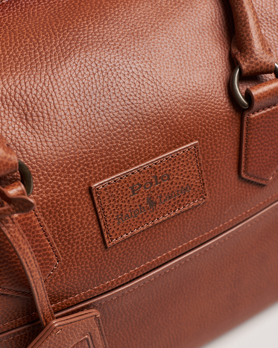 Hombres | Polo Ralph Lauren Pebble Leather Duffle Bag Saddle Brown | Polo Ralph Lauren | Pebble Leather Duffle Bag Saddle Brown