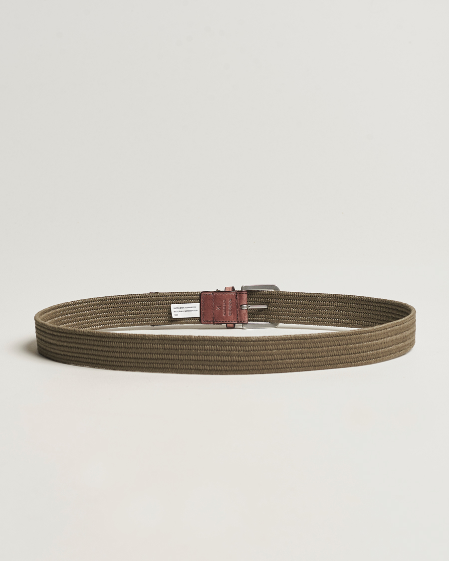 Hombres | Cinturones tejidos | Polo Ralph Lauren | Braided Cotton Elastic Belt Company Olive