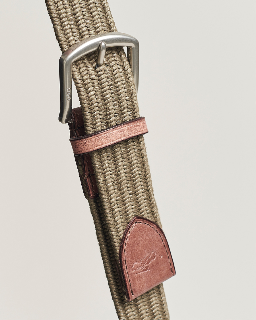 Hombres | Polo Ralph Lauren Braided Cotton Elastic Belt Canopy Olive | Polo Ralph Lauren | Braided Cotton Elastic Belt Canopy Olive