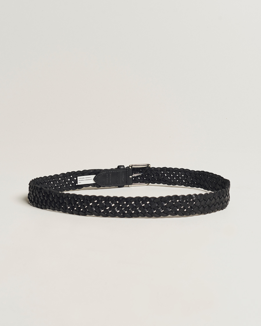 Hombres |  | Polo Ralph Lauren | Braided Leather Belt Black