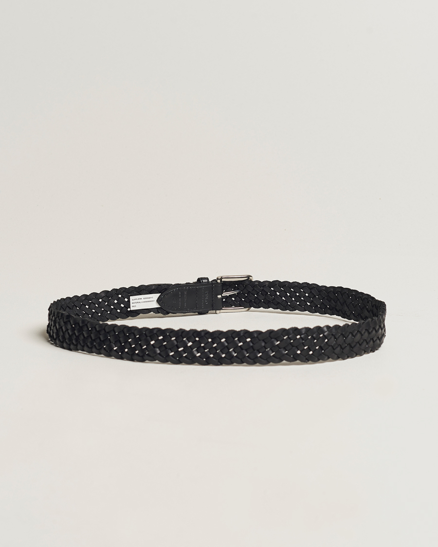 Hombres | Polo Ralph Lauren Braided Leather Belt Black | Polo Ralph Lauren | Braided Leather Belt Black