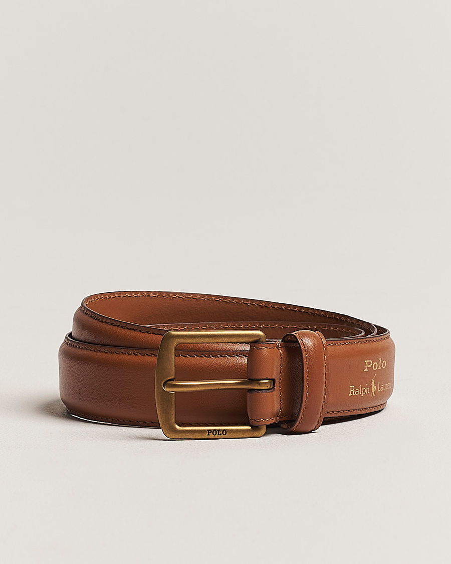 Hombres | Polo Ralph Lauren Smooth Leather Belt Tan | Polo Ralph Lauren | Smooth Leather Belt Tan