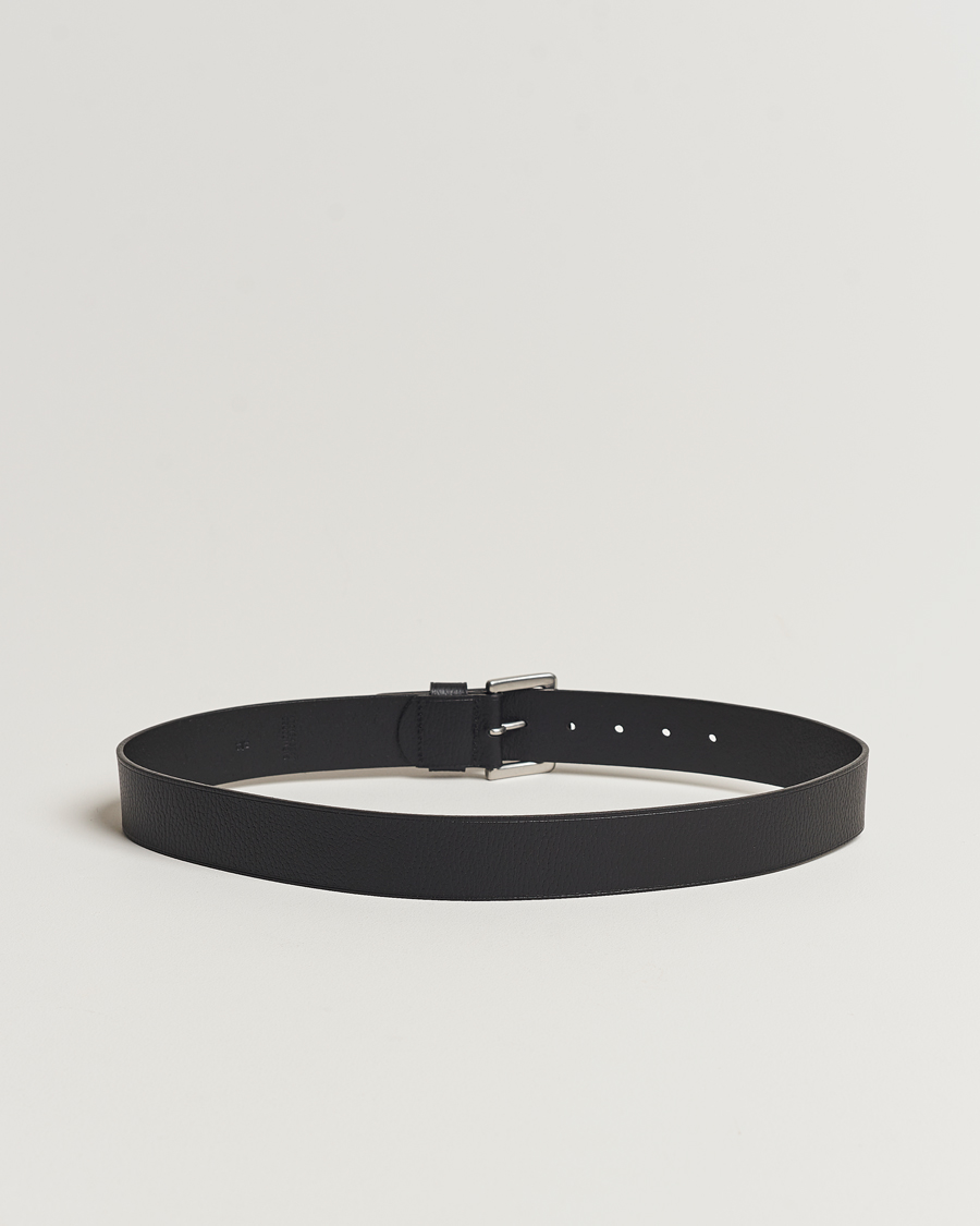 Hombres | Polo Ralph Lauren Pebbled Leather Belt Black | Polo Ralph Lauren | Pebbled Leather Belt Black