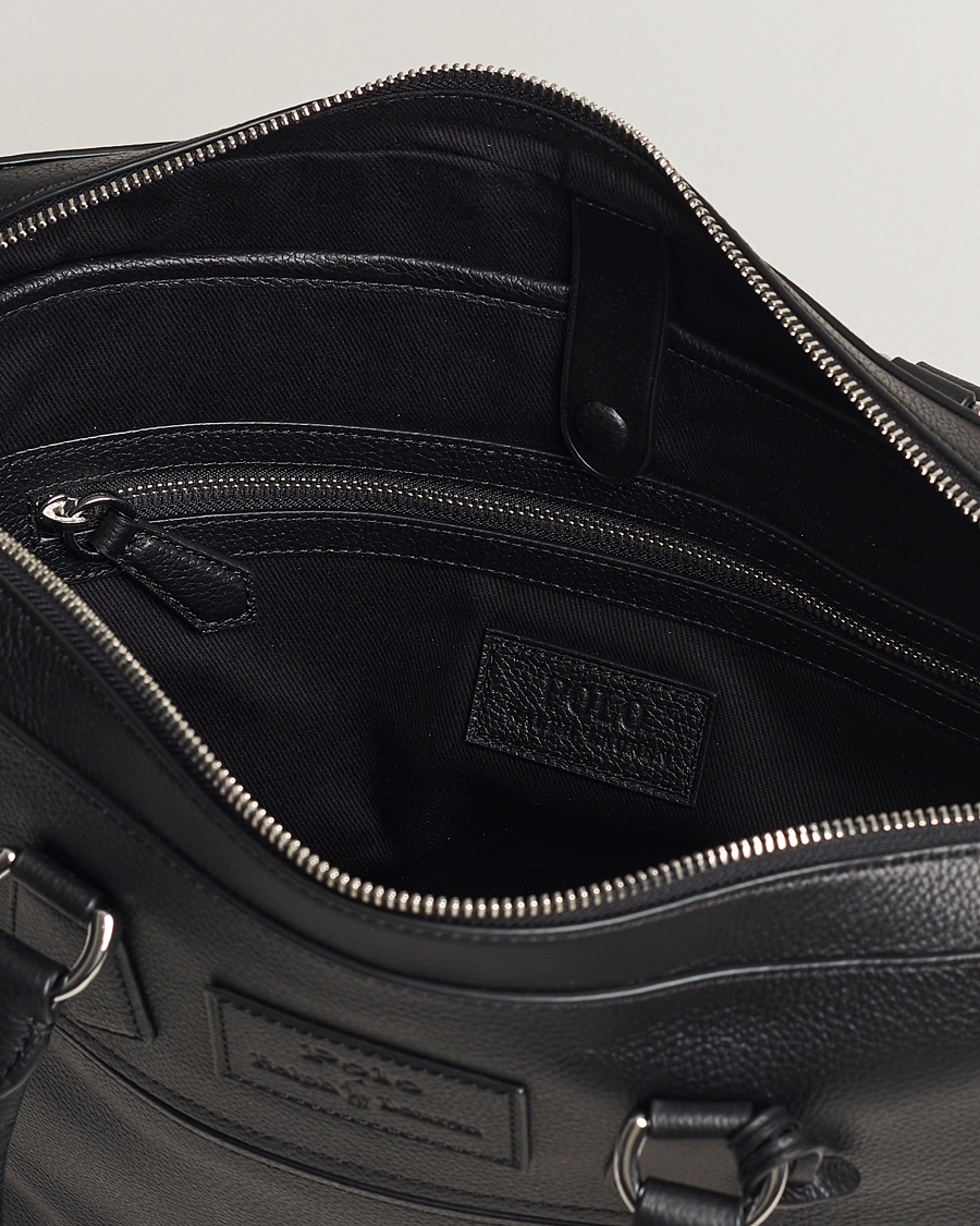 Hombres | Polo Ralph Lauren Pebble Leather Briefcase Black | Polo Ralph Lauren | Pebble Leather Briefcase Black