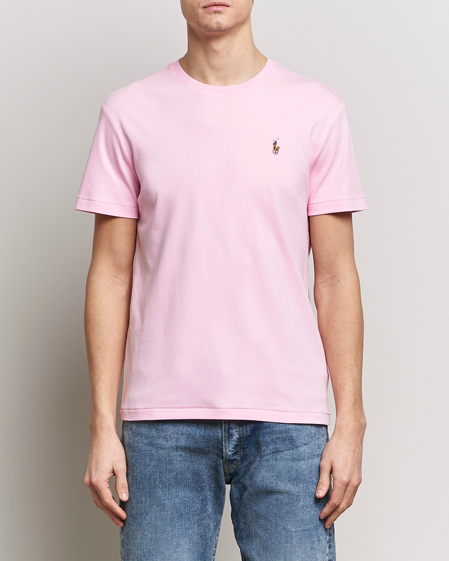 Hombres | Camisetas | Polo Ralph Lauren | Luxury Pima Cotton Crew Neck T-Shirt Caramel Pink
