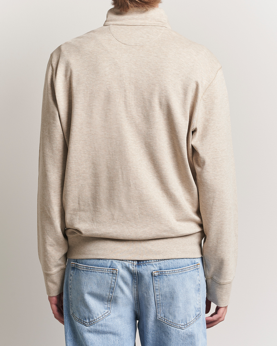 Hombres | Jerséis y prendas de punto | Polo Ralph Lauren | Double Knit Half-Zip Sweater Tuscan Beige Heather