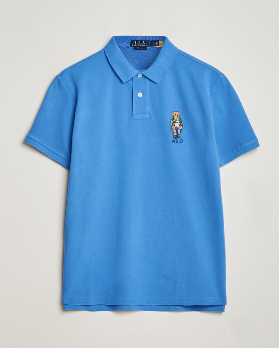 Hombres | Polos | Polo Ralph Lauren | Custom Slim Fit Heritage Bear Polo New England Blue