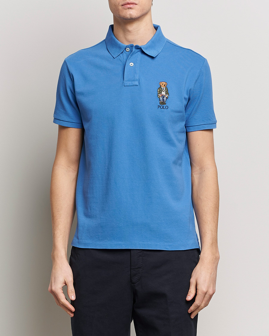 Hombres | Polos | Polo Ralph Lauren | Custom Slim Fit Heritage Bear Polo New England Blue
