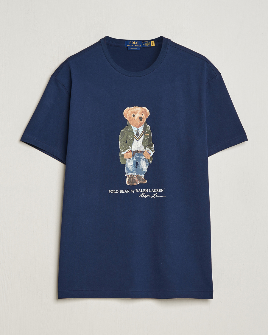 Hombres | Camisetas | Polo Ralph Lauren | Printed Bear Crew Neck T-Shirt Newport Navy