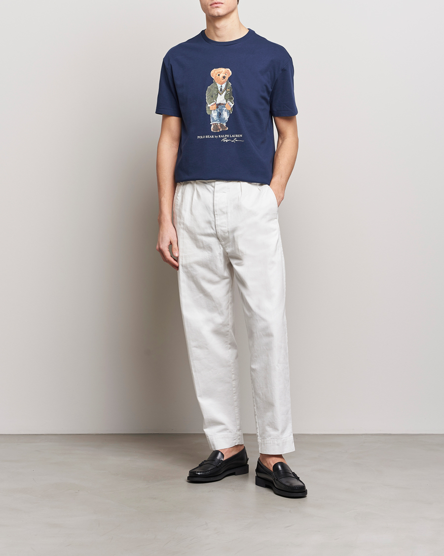Hombres | Camisetas | Polo Ralph Lauren | Printed Bear Crew Neck T-Shirt Newport Navy