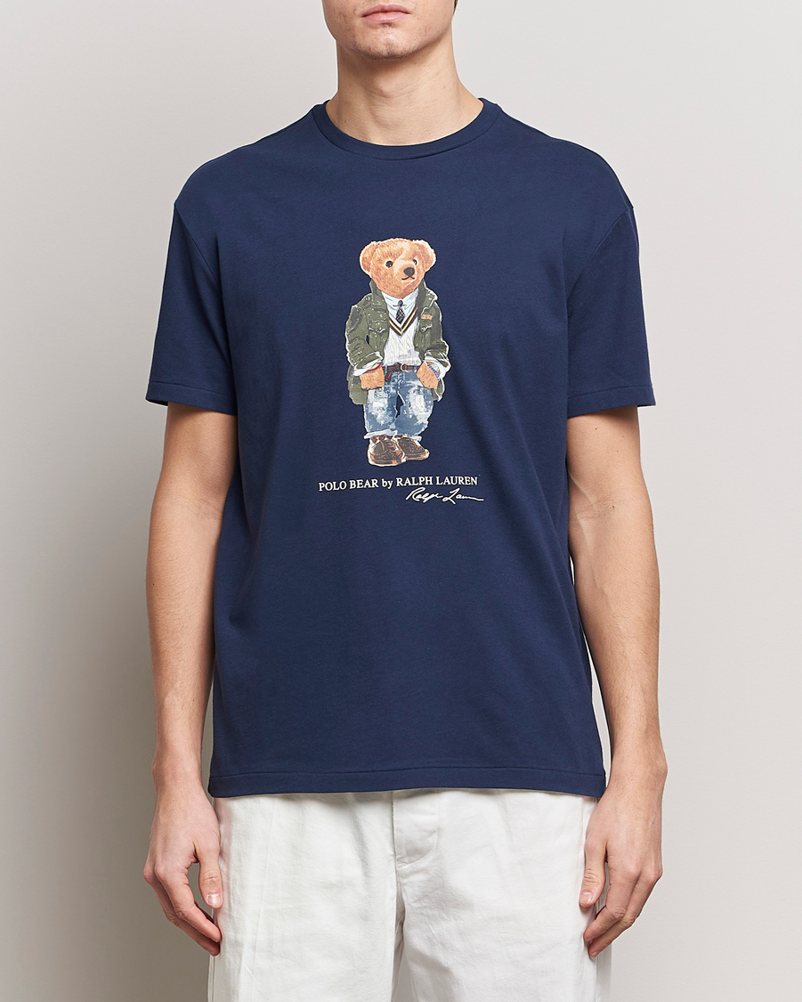 Hombres | Camisetas de manga corta | Polo Ralph Lauren | Printed Bear Crew Neck T-Shirt Newport Navy