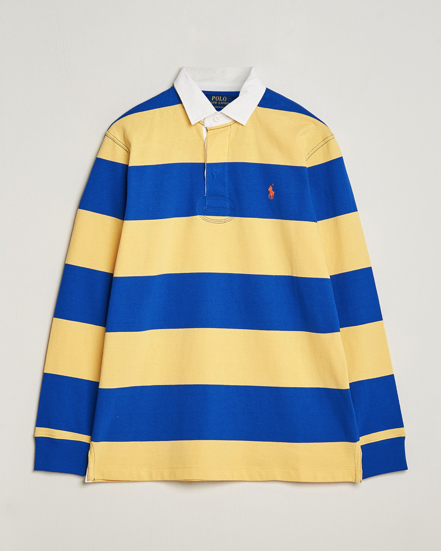 Hombres | Jerséis y prendas de punto | Polo Ralph Lauren | Jersey Striped Rugger Chrome Yellow/Cruise Royal
