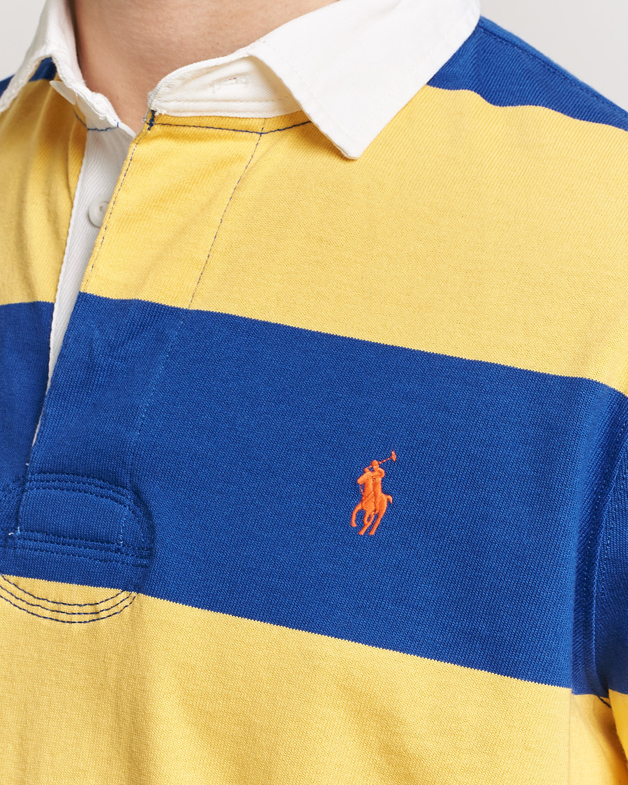 Hombres | Jerséis y prendas de punto | Polo Ralph Lauren | Jersey Striped Rugger Chrome Yellow/Cruise Royal