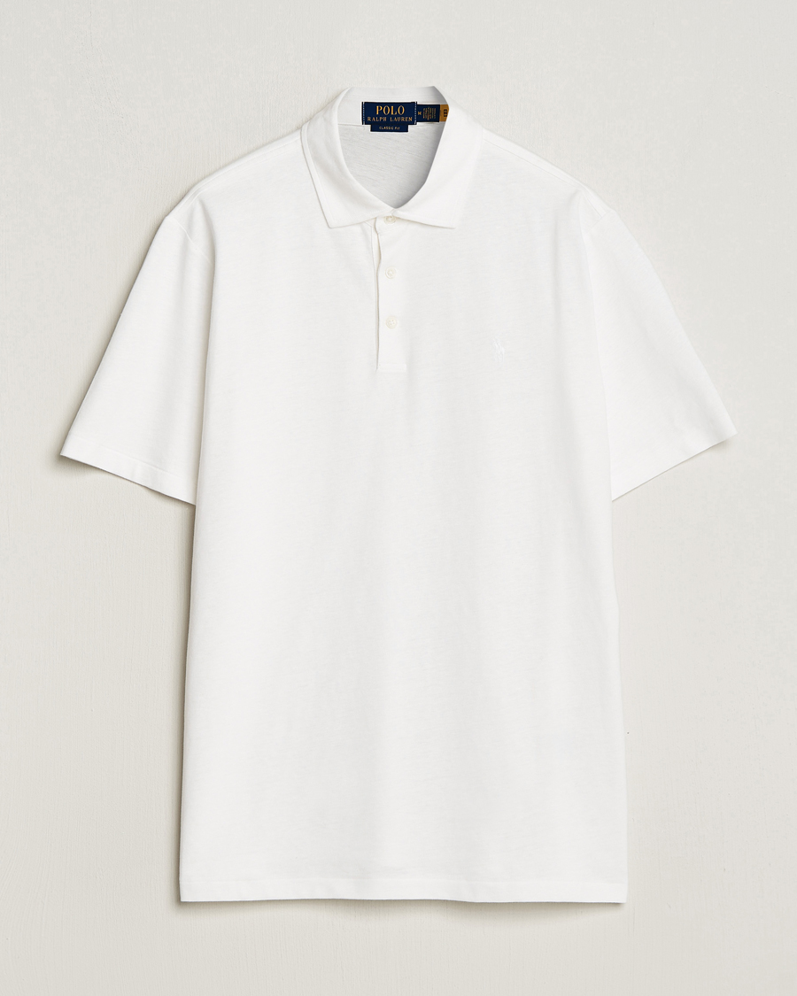 Hombres | Polos | Polo Ralph Lauren | Cotton/Linen Polo Shirt White