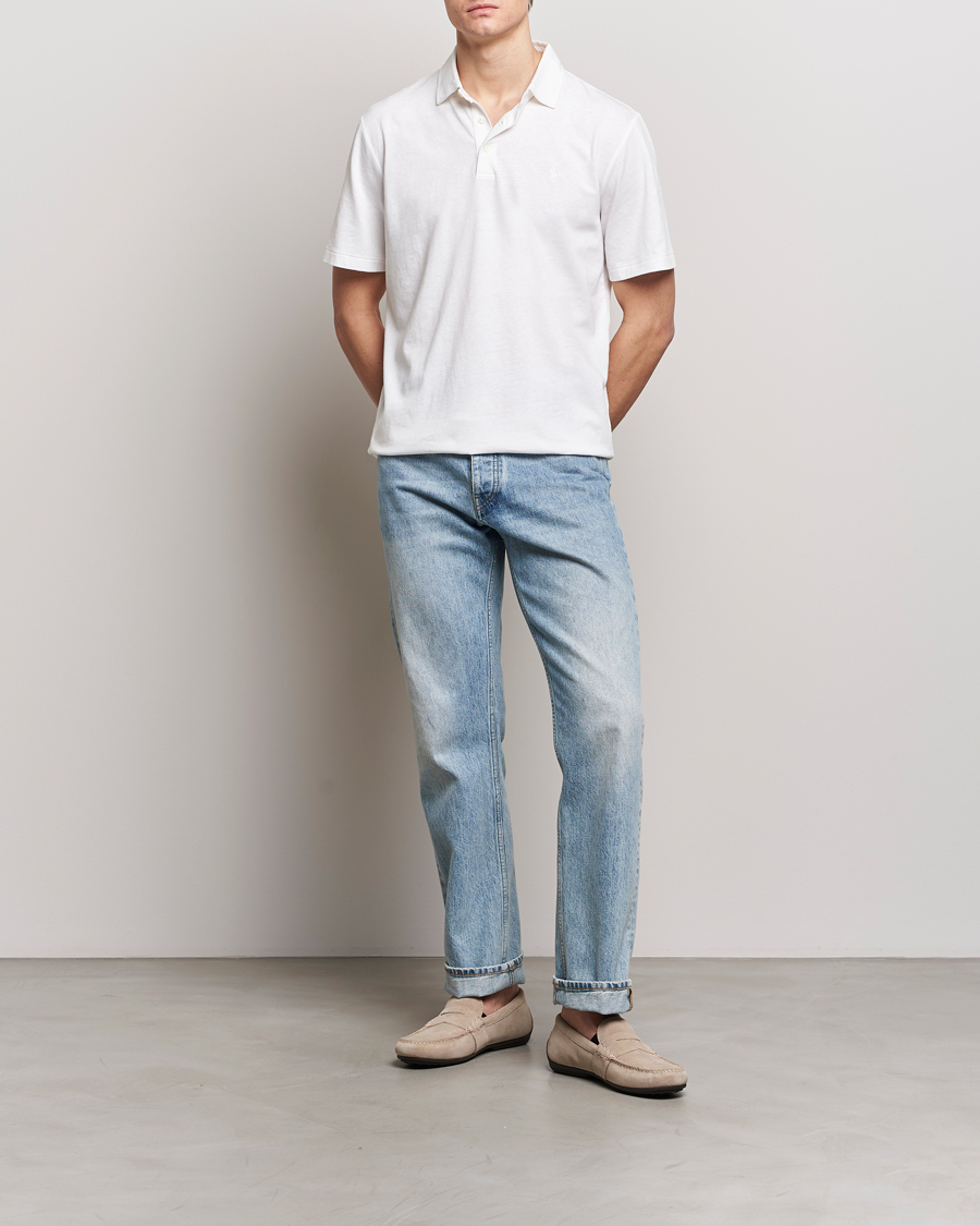 Hombres | Polos | Polo Ralph Lauren | Cotton/Linen Polo Shirt White